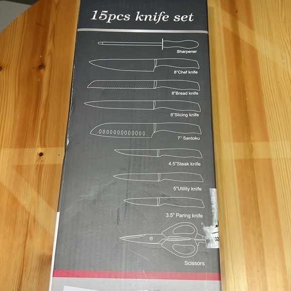 15 KNIFE SET DISHWASHER SAFE BRAND NEW - Picture 2 of 3